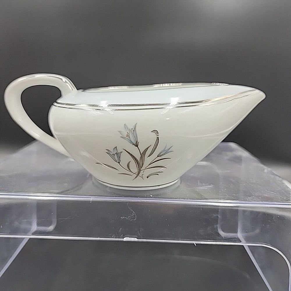 Vintage Noritake China BLUEBELL #5558 Creamer set platinum Japan